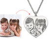 Personalized Photo  Heart Necklace Sterling Silver