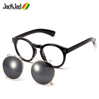 JackJad New Fashion SteamPunk Style Lens Removable Sunglasses Clip On Vintage Round Brand Design Sun Glasses Oculos De Sol 4310 - jomfeshop