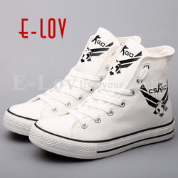 New fashion printed CS games casual women shoes graffiti CS GO canvas shoes funny print high top lace-up casual shoes zapatos