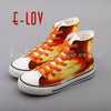 E-LOV Custom Design Flat Shoes Women Espadrilles 2017 New High Top Hand Painted Casual Flats Graffiti Shoe Zapatillas