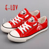 New design printed unisex lace-up canvas shoes custom high quality women girls graffiti casual shoes for women couple