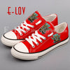 New design printed unisex lace-up canvas shoes custom high quality women girls graffiti casual shoes for women couple