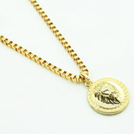 Vintage Lion Head Pendant Hip Hop Gold Tone Necklace Big Animal Pendant Men Punk Gothic Rock Jewelry