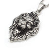 NIENDO 2017 New Arrival Gold Color Men Stainless Steel Lion Head Pendant Necklace Fashion Jewelry, DP102