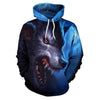 NADANBAO New Design Hiphop Hoodies Sweatshirts Night wolf 3D Printed Hoodie Hooded Unisex Graphic Pullover