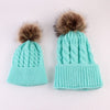 Newborn Baby Hats for Girls 2017 Winter Knitted Crochet Mom and Baby Caps for Boy 2 Pcs Baby Boy Hat bonnet chapeau garcon