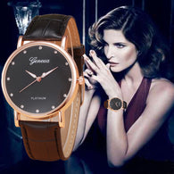 New fashion watches women Wrist watches casual PU Leather Business quartz Wrist Watches women montre femme