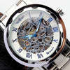 Image of Men's Watch Skeleton Dial Stainless Steel Strap Hand-Wind Mechanical Watches