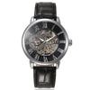 Image of Luxury Mens Steampunk Skeleton Stainless Steel Automatic Mechanical Wrist Watch