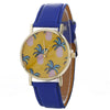 Women Pineapple Chimes Pattern Quartz Watch Leather Straplt Table Watch - jomfeshop