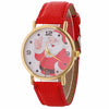 Women Creative Pattern Quartz Watch Leather Straplt Table Watch - jomfeshop