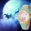 Women Creative Pattern Quartz Watch Leather Straplt Table Watch - jomfeshop