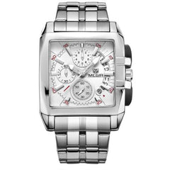 Luxury Men's Watch Full Steel Band Date Quartz Business Big Dial