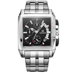 Luxury Men's Watch Full Steel Band Date Quartz Business Big Dial