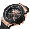 Image of Men's Watch Leather Chronograph Military Watches Sports Quartz