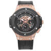 Men's Watch Leather Chronograph Military Watches Sports Quartz