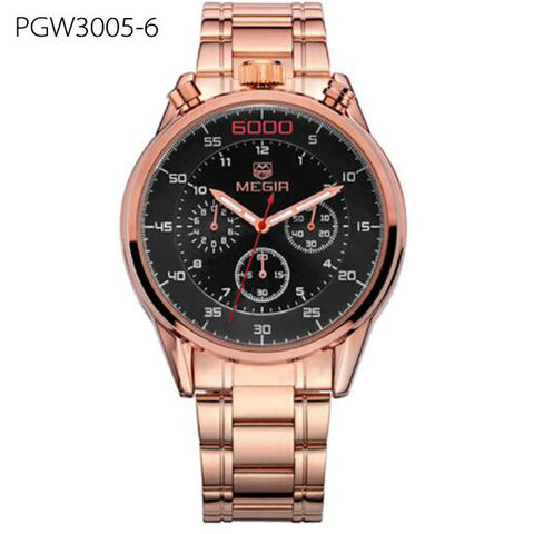 Men's 3D Display Business Quartz Military Watch