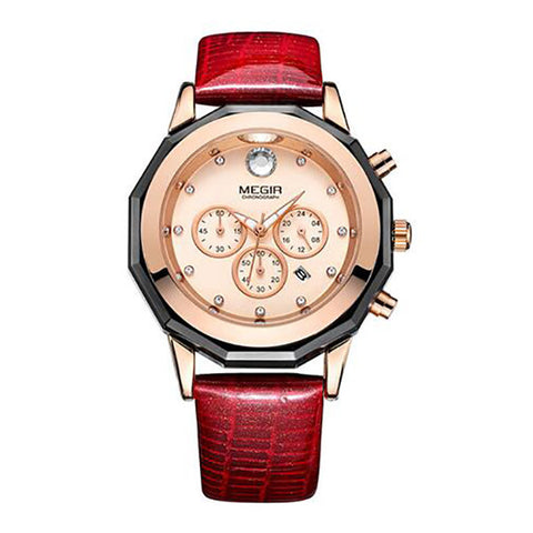 Luxury Brand Ladies Watch Fashion Leather Wrist Quartz