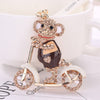 Rhinestone Alloy  Monkey Sparkling Charm Keychain Bag Handbag Key Ring