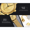 Men's Quartz Full Steel Clock Gold Watch Casual Waterproof