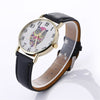 Women Creative Pattern Quartz Watch Leather Straplt Table Watch - jomfeshop