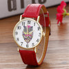 Women Creative Pattern Quartz Watch Leather Straplt Table Watch - jomfeshop