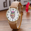 Women Creative Pattern Quartz Watch Leather Straplt Table Watch - jomfeshop