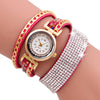 Women Fashion Casual Analog Quartz Women Rhinestone Watch Bracelet Watch