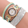 Women Fashion Casual Analog Quartz Women Rhinestone Watch Bracelet Watch