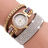 Women Fashion Casual Analog Quartz Women Rhinestone Watch Bracelet Watch