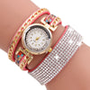 Women Fashion Casual Analog Quartz Women Rhinestone Watch Bracelet Watch