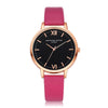 Women Fashion Leather Band Analog Quartz Round Wrist Watch Watches - jomfeshop