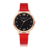 Women Fashion Leather Band Analog Quartz Round Wrist Watch Watches - jomfeshop