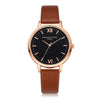 Women Fashion Leather Band Analog Quartz Round Wrist Watch Watches - jomfeshop