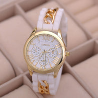 New Women Girl Watch Silicone Roman Numerals Quartz Wrist Watches - jomfeshop