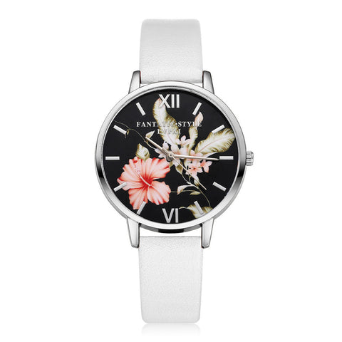 Women Fashion Leather Band Analog Quartz Round Wrist Watch Watches