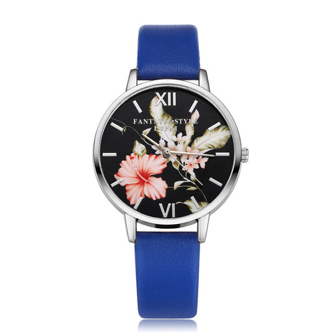 Women Fashion Leather Band Analog Quartz Round Wrist Watch Watches