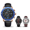 Men Sport Watch Leather Strap Chronograph Quartz