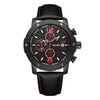 Men Sport Watch Leather Strap Chronograph Quartz