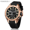 Men's Sport Watch Chronograph Silicone Strap Quartz Military