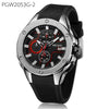 Image of Men's Sport Watch Chronograph Silicone Strap Quartz Military