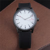 Men Black Silicone Band Casual Quartz Watch - jomfeshop