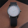 Men Black Silicone Band Casual Quartz Watch - jomfeshop