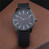 Men Black Silicone Band Casual Quartz Watch - jomfeshop