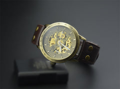 Men's Skeleton Steampunk Watch