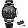 Watch Men LIGE Fashion Sport Quartz Clock - jomfeshop