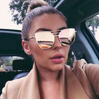 EASTWAY 2018 New Fashion Women Sunglasses Classic Brand Designer Men Coating Vintage Mirror Square Flat Panel Lens Sun Glasses - jomfeshop