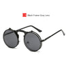 Retro Metal Steam Punk Sunglasses Round Frames Steampunk Flips Sun Glasses Male&Female Vintage Eyewears