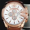 Fashion Top Luxury Brand Watches Men Quartz Brushed Metal Clamp Case - jomfeshop