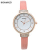 boamigo women watches woman quartz dress watches Ladies bracelet fashion Watch delicate Leather rhinestone Watches Waterproof - jomfeshop